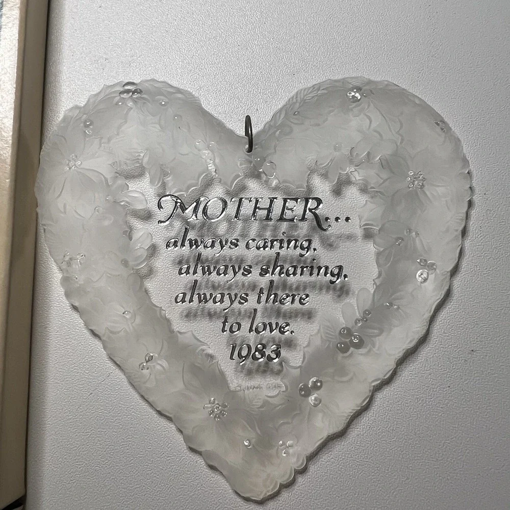 1981 Hallmark Holiday‎ Highlights Acrylic Christmas Ornament The Gift of Love